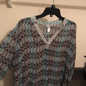 3/4 sleeve hi-low tunic